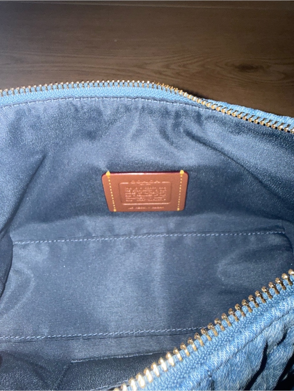 Coach Denim Caitlin Quilted Shoulder Bag - Picture 4 of 11